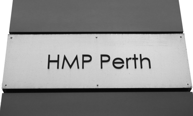 Kris Miller, Courier, 20/02/13. Picture today shows sign for HMP Perth (Perth Prison) for file.