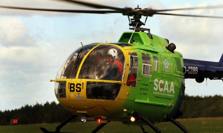 Scotlands Charity Air Ambulance welcomed Knockhills support.