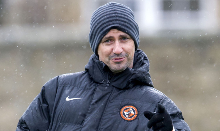 Jackie McNamara at training on Thursday.