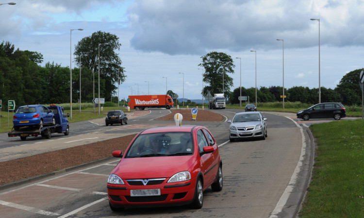 The Balfarg junction, north of Glenrothes, on the A92.