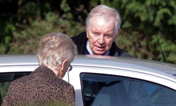Convicted wife beater Bill Walker with his fourth wife June at their country home near Alloa.