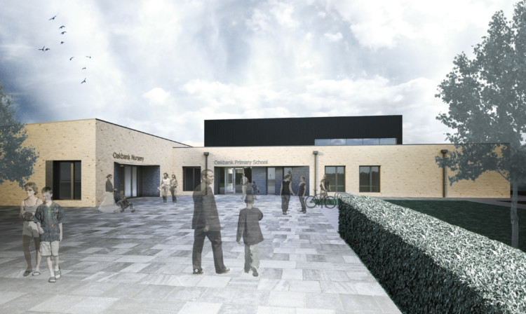 A graphic depicting the new Oakbank Primary School, Perth.