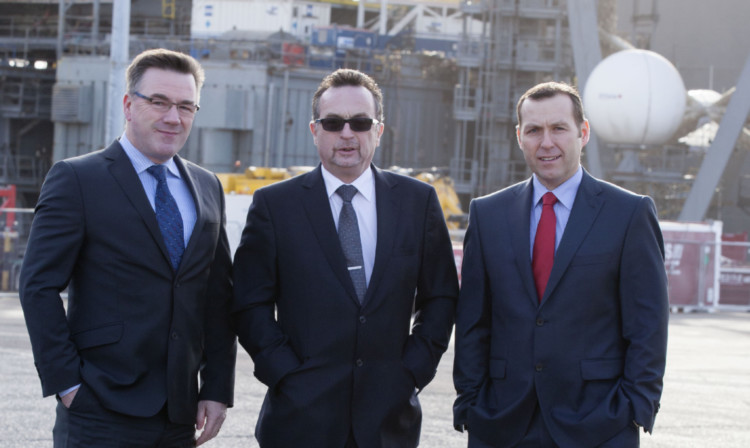 Engineering growth at Dundee docks: Matt North, Dave MacKay and Bruce Gill.