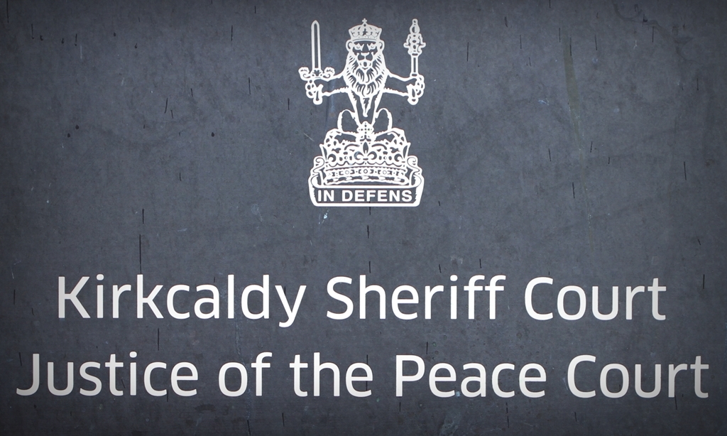 Kirkcaldy Sheriff Court sign
