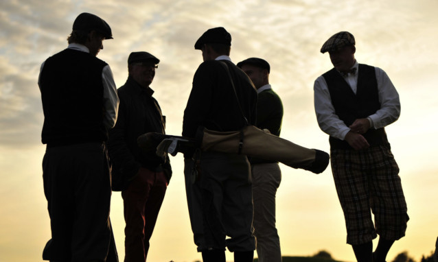 Golfers competing at last years World Hickory Open.