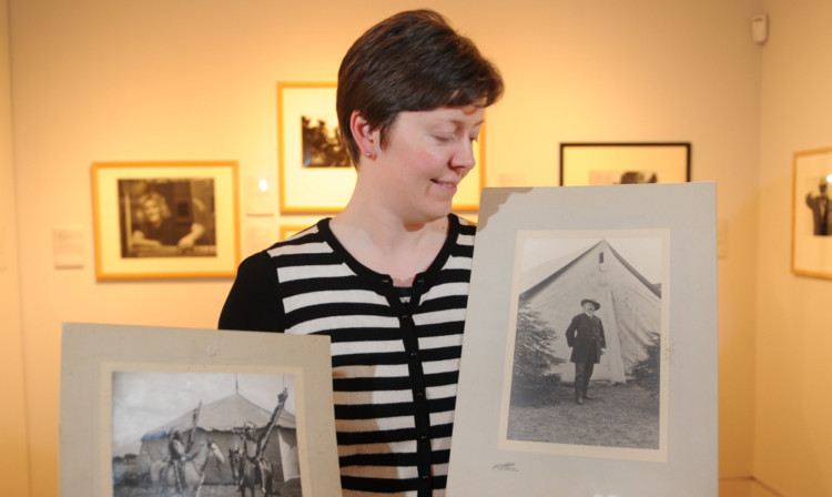 Dundee Museums service head Fiona Sinclair in the McManus with the photographs.