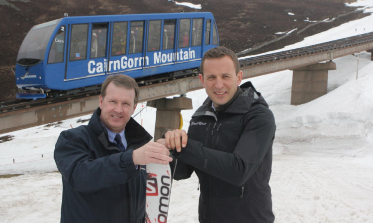 HIE chief executive Alex Paterson, and Ewan Kearney (chief operating officer) of Natural Retreats who have taken over the running of Cairngorm Mountain.