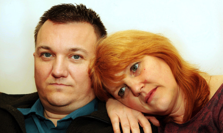 Arbroath resident Angela Smith, who is to be deported back to the USA, with her partner Matthew Tribble.