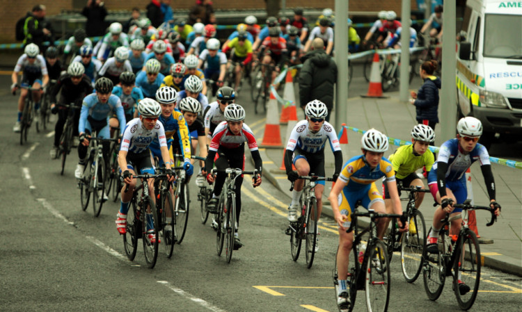 Cyclists taking part in the GB Youth Cycling Tour Boys.