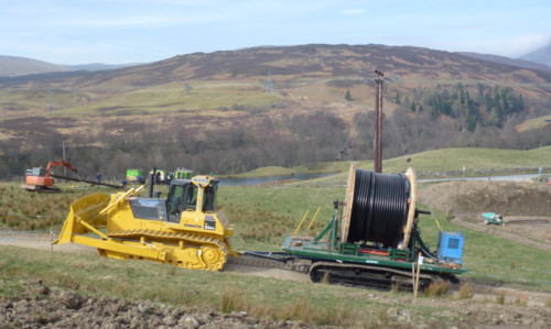 The cabling operation in the Sma' Glen.