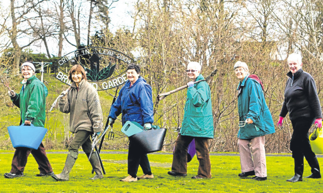 Hi-ho, hi-ho, its off to work we go: Crieff in Leaf Association members, from left: Kate MacAulay, Juliet Hughes, Jane Stewart, Sandra Campbell, Edie MacGregor and Margaret Morrison.