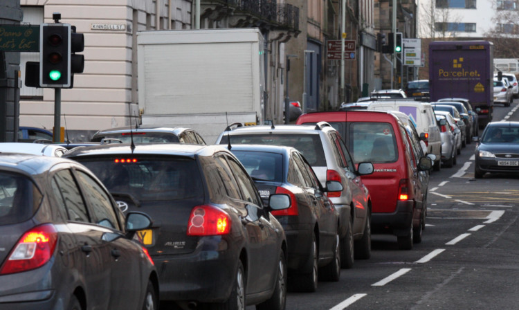 Congestion in Atholl Street, Perth, one of the hotspots.