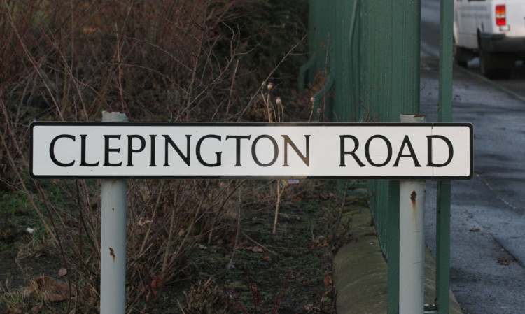 The cat was thrown from the car on Clepington Road.