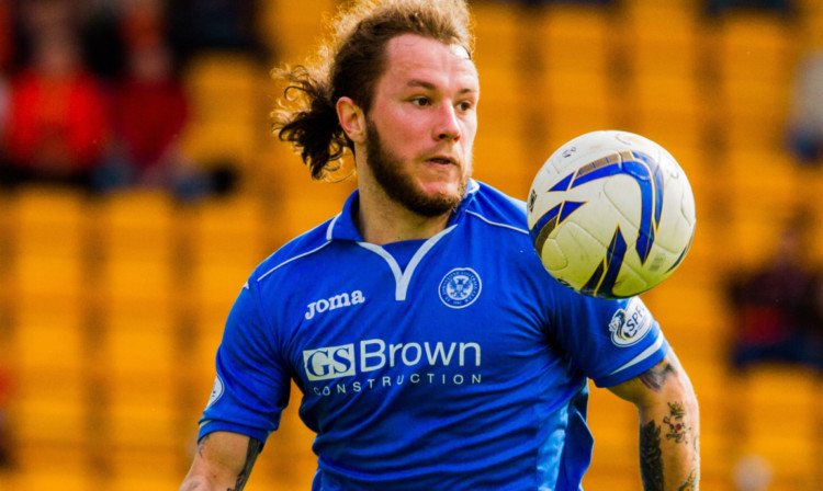 Stevie May in action against United.