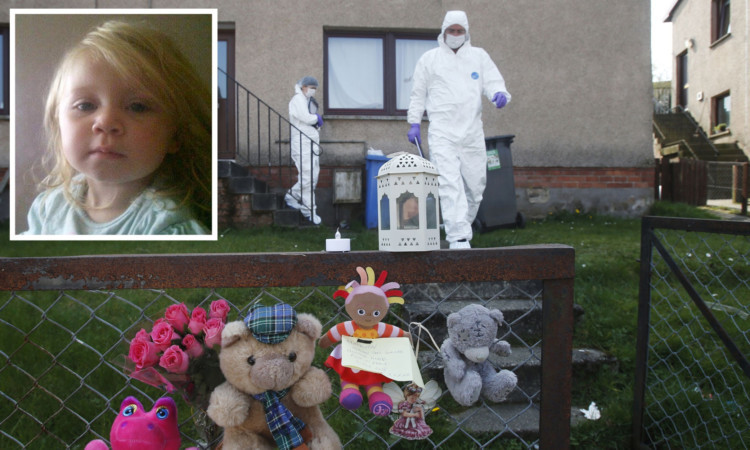 Madison (inset) died following an incident at a house in Kelty.