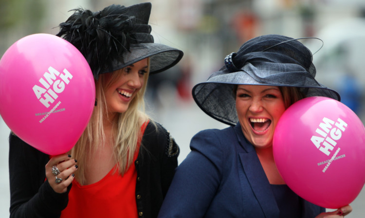 Tracey Quin, sales and marketing manager at the racecourse, and Jolene Taylor, of Apple Blossom Time, who were in Perth promoting a fashion show ahead of Ladies Day and Breakthrough Breast Cancers Aim High campaign, which benefits from Ladies Day.