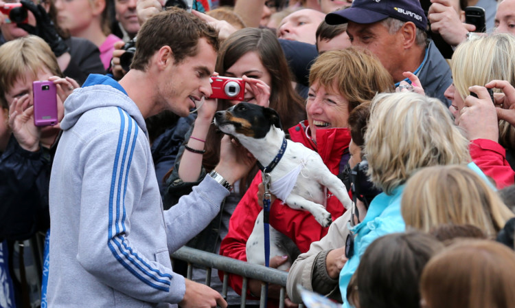 Crowds lined the streets of Andy Murray's hometown during his homecoming in 2012.
