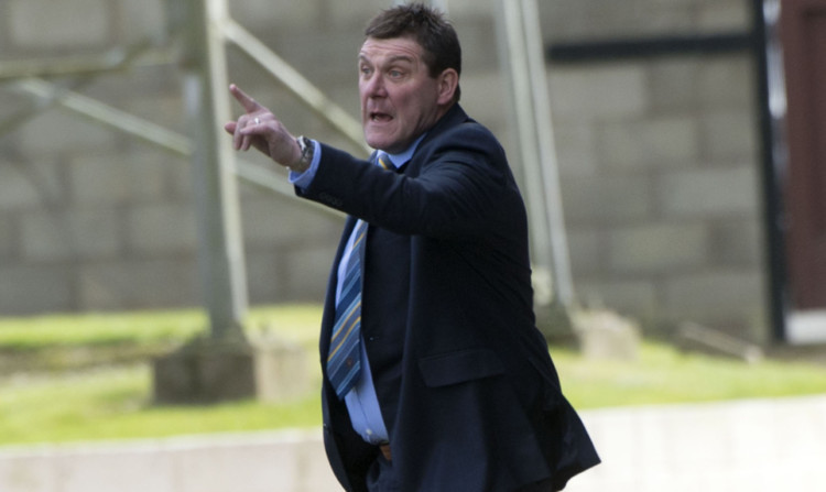 Tommy Wright on the touchline for the recent Dundee United match.