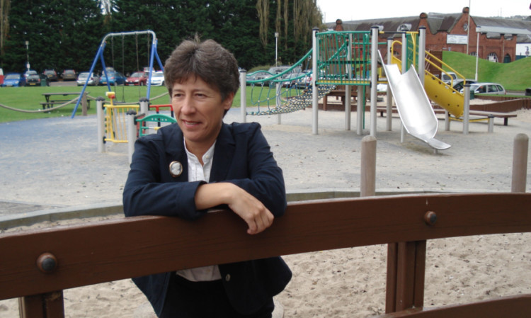 Mid Scotland and Fife MSP Liz Smith at the refurbished playpark at Perth Leisure Pool.