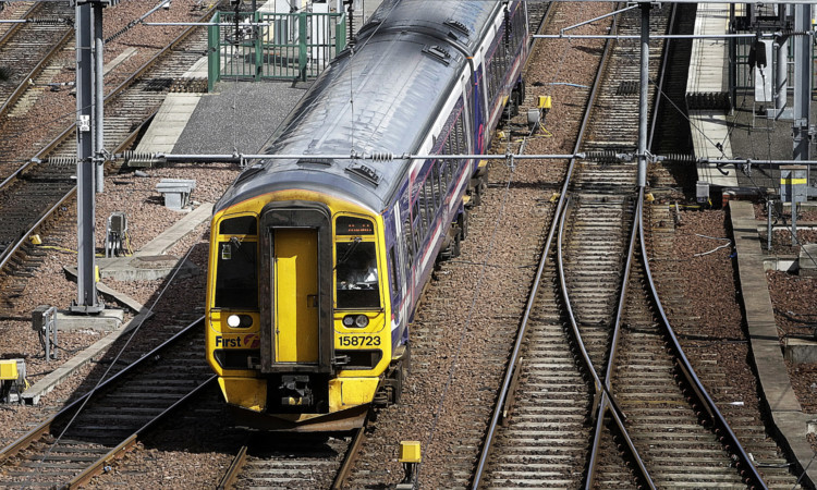 The train will arrive in Glasgow just before midday.