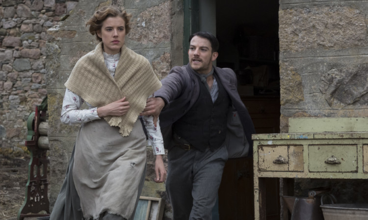 Agyness Deyn and Kevin Guthrie in a scene from the film.