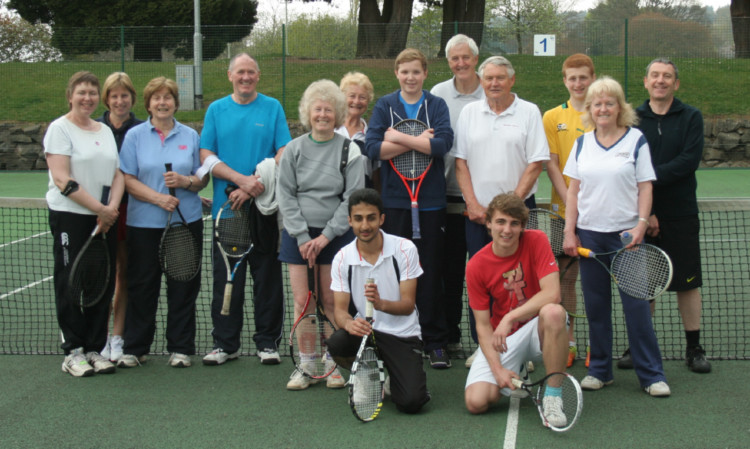 Members of Darnhall, Kinnoull, Glenfarg and Scone tennis clubs who have been taking part in the sessions.