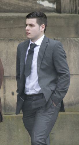 Perth Sheriff Court.....  *****NO BYELINE PLEASE*****
Paul Sinclair leaves court...T in the Park assault
see story by Gordon Currie
Picture by Graeme Hart.
Copyright Perthshire Picture Agency
Tel: 01738 623350  Mobile: 07990 594431