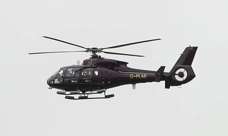 A helicopter carrying the SPL trophy on the final day of the season in 2011. There will be a similar effort for the Championship on Saturday.