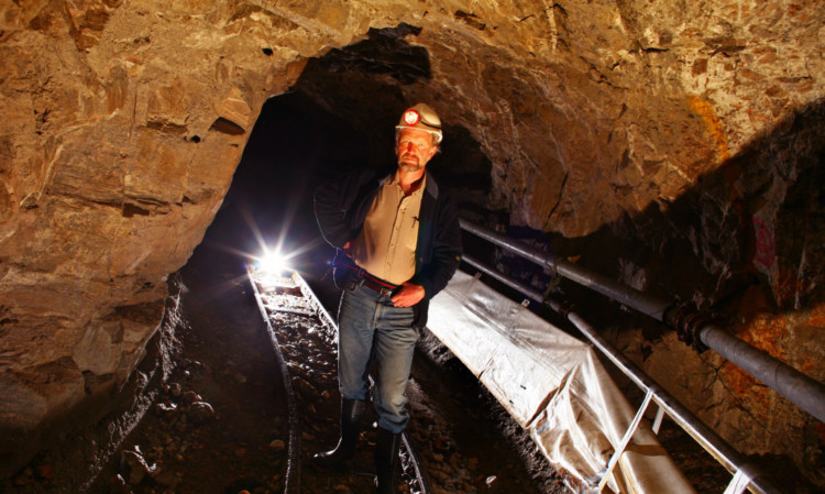 Chris Sangster, chief executive of Scotgold, at the Tyndrum mine.