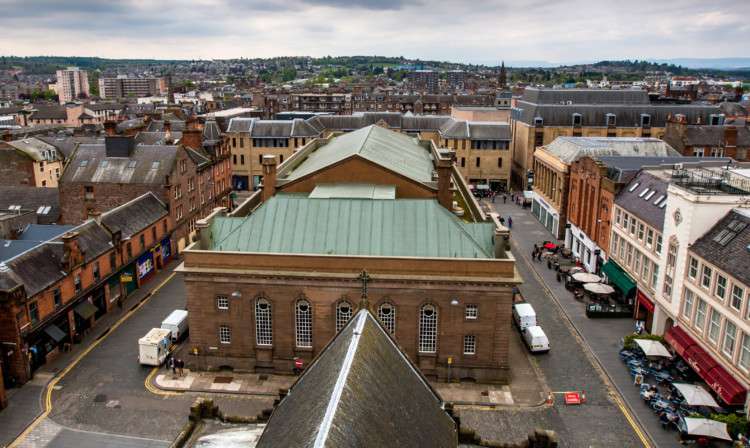 Perth City Hall as seen from St John's Kirk.