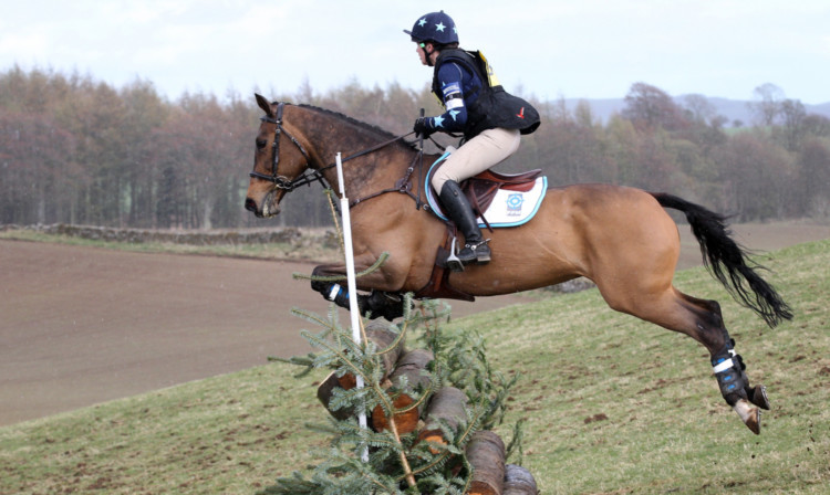 Emma Murray riding Clonbrock Misty win the Novice section at Kirriemuir One Day Event