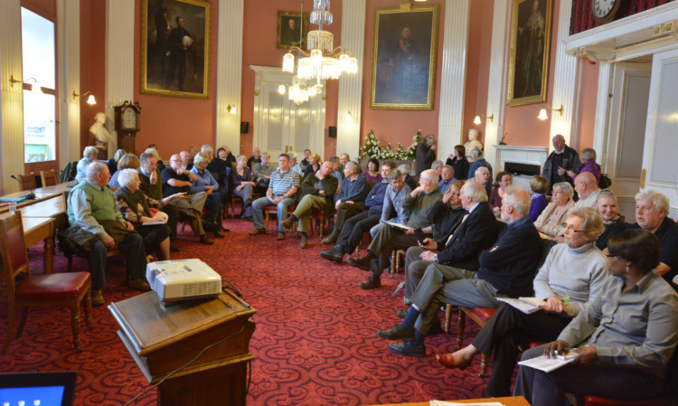 The public meeting over the Cupar North housing proposals.