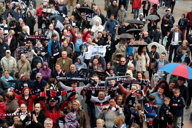Dundee FC had their day of delight as the SPFL Championship winners celebrated their success on May 11. City Square was filled with cheering, dark blue-clad spectators as their heroes paraded the league championship trophy from the City Chambers balcony.