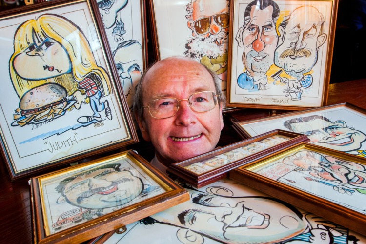 Royal Arch pub owner Jonathan Stewart (pictured) is auctioning off its precious pictorial record of Scottish football for charity. The caricatures, many of former players of Dundee and Dundee United, were finely drawn by former DC Thomson artist Brian Petrie and are expected to attract interest from collectors as well as relatives of the subjects. The auction is being held in the Broughty Ferry pub on July 6. See more at www.thecourier.co.uk/1.364699.