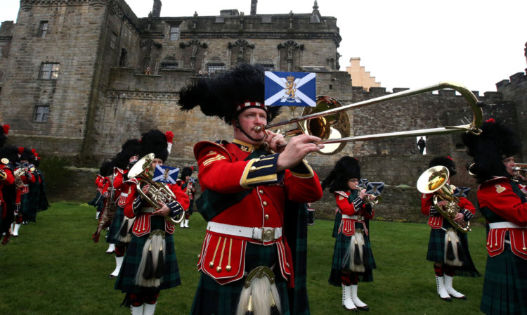 The Band of the Royal Regiment of Scotland at the launch of the National Armed Forces day at Stirling Castle earlier this year.