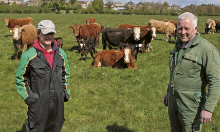 Ross and Alex King on their farm in Ormiston, East Lothian.