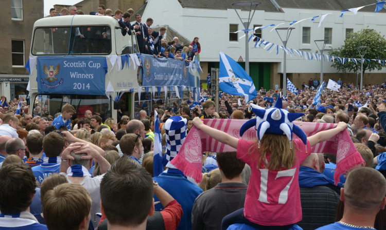 St Johnstone fans turned out in their thousands on Sunday to welcome their Scottish Cup heroes.