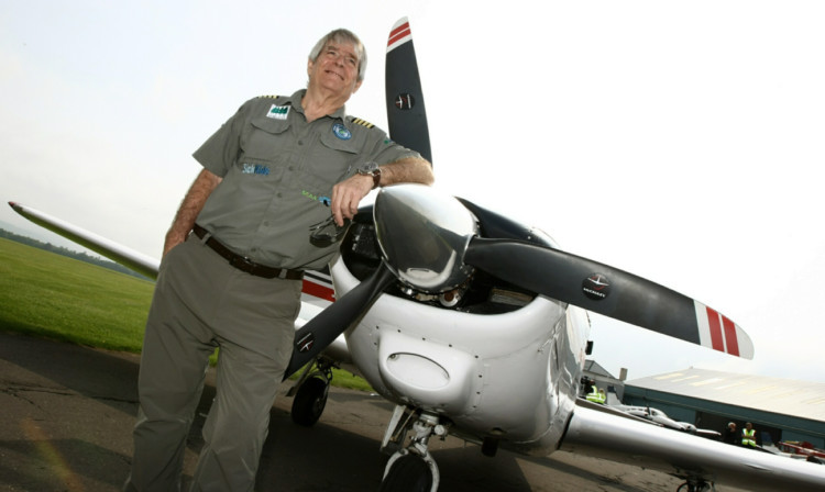 Dave McElroy took off from Scone on his fundraising flight.