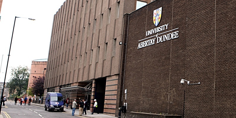 Building exterior of Abertay University, Dundee.