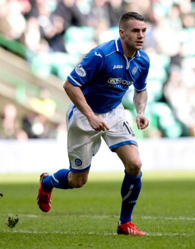 16/02/14 SCOTTISH PREMIERSHIP
CELTIC v ST JOHNSTONE
CELTIC PARK - GLASGOW
James Dunne in action for St Johnstone.