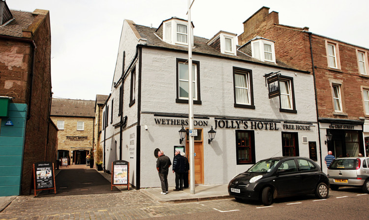 The Jolly's Hotel on Gray Street.