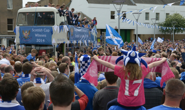 Thousands turned out to welcome St Johnstone's cup heros back to Perth at the weekend.