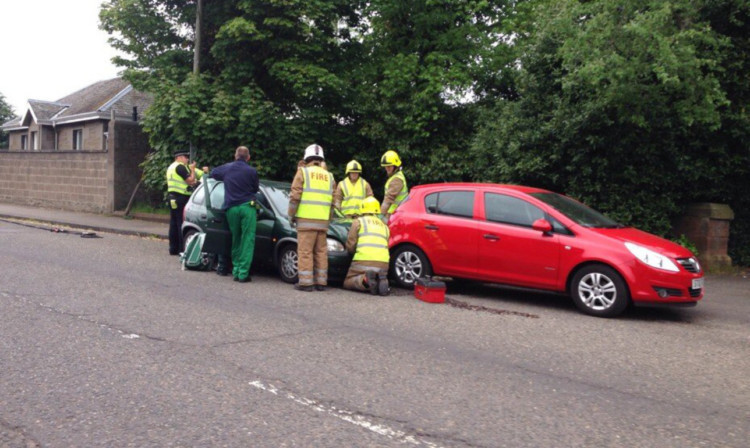 Rescue crews at the scene.