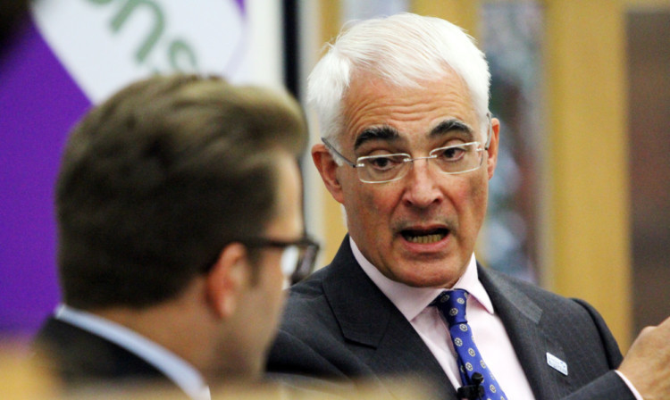 Alastair Darling during the 5 Million Questions series at Dundee Universitys Dalhousie Buliding.