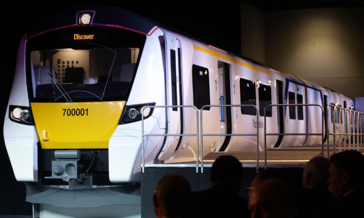 A full-scale mock-up of the next-generation Thameslink train.