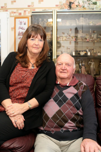 Duncan Ferguson, Perth, and daughter Shirley.  Duncan made a journey to Egypt to visit his father's grave, but his boat couldn't dock because of storm.