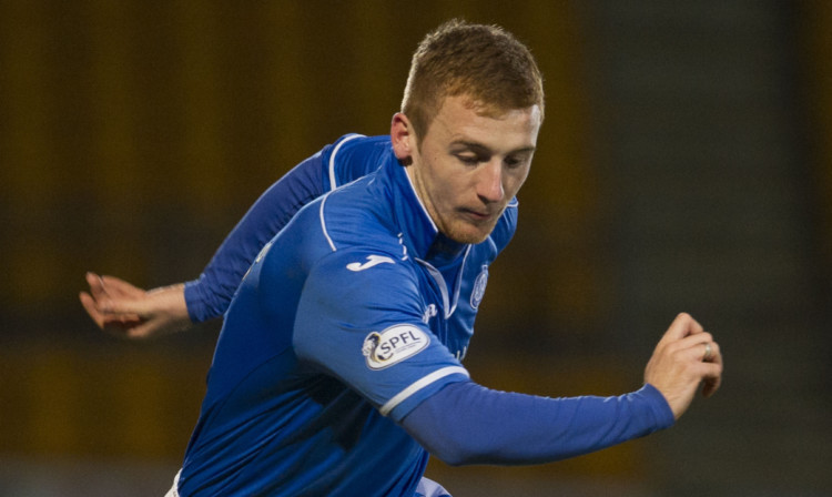 Liam Caddis in action for St Johnstone.
