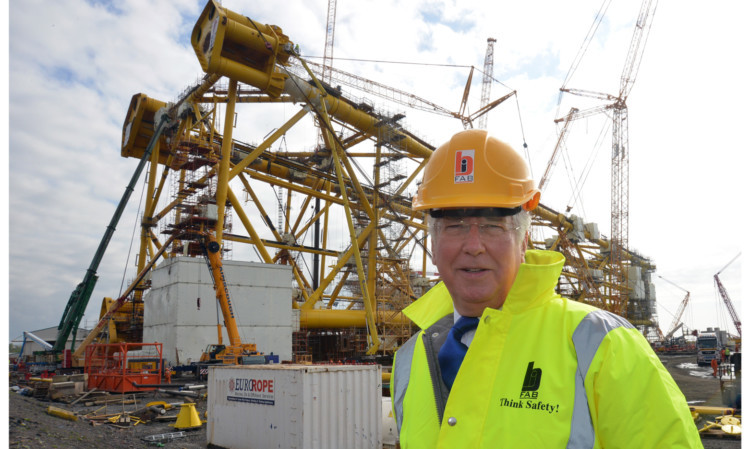 UK energy minister Michael Fallon toured the Bifab facility in Methil.