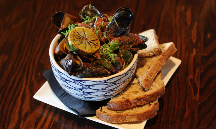 Bloody Mary mussels.