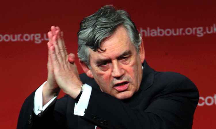 Gordon Brown at Wednesday's event in Dundee.